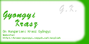 gyongyi krasz business card