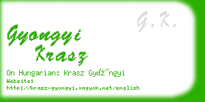 gyongyi krasz business card
